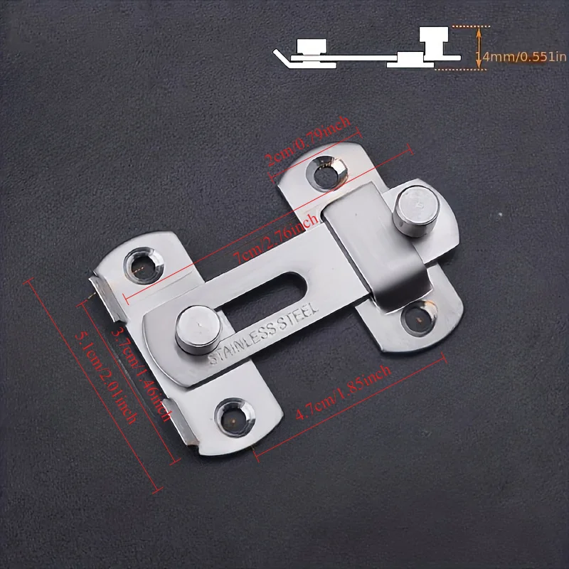 10pcs Heavy-Duty Stainless Steel Door Lock Guard Bolt -Unbreakable,Weather-Resistant,and Tamper-Proof for Enhanced Home Security