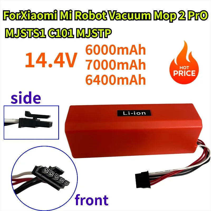 

New 100% Original 7000mAh Replacement D099-4S2P Battery For Xiaomi Mi Robot Vacuum-Mop 2 Pro Vacuum-Mop 2 MJSTS1 C101 MJSTP