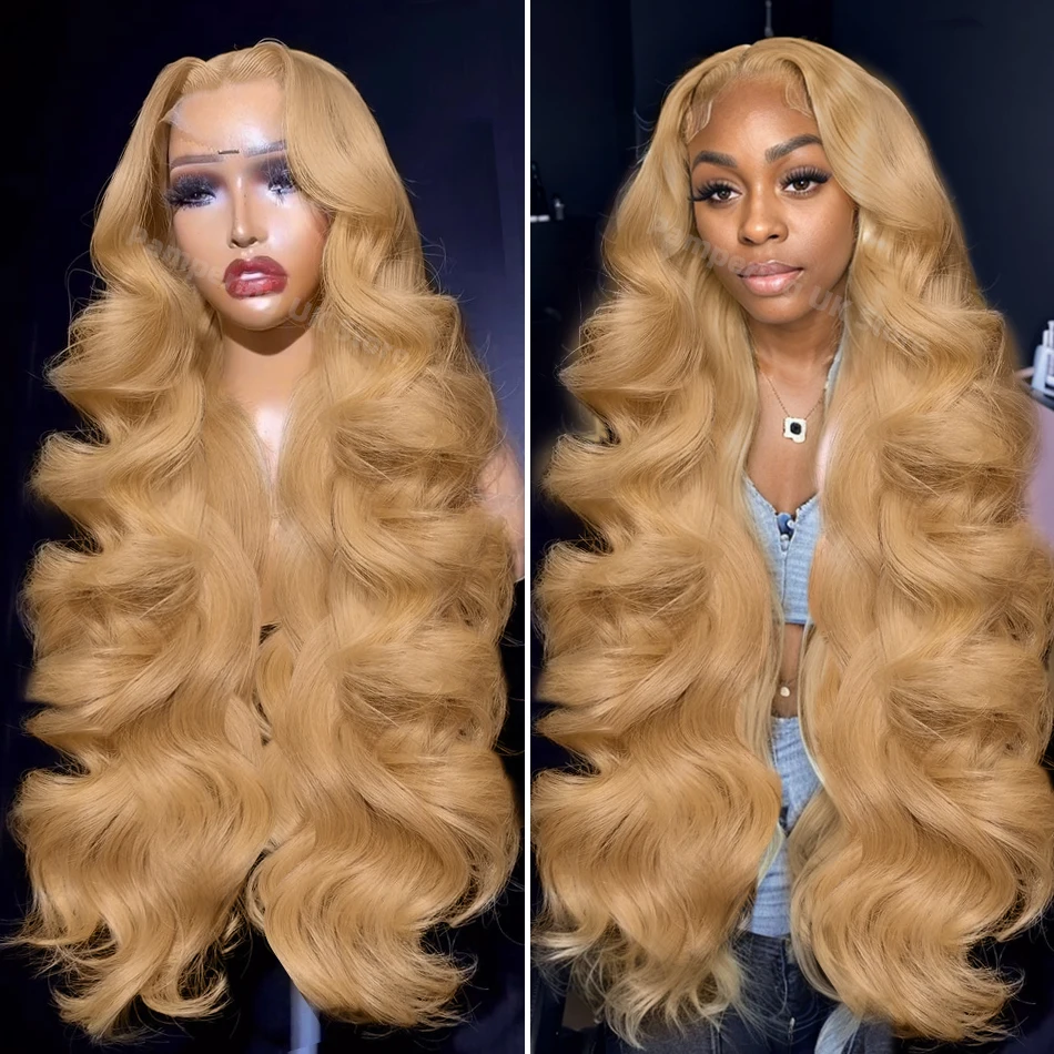 30# Honey Blonde Wig Human Hair 30 Inch 13x6 Hd Lace Frontal Wig 250 Density Body Wave 13x4 Transparent Lace Front Wig For Women