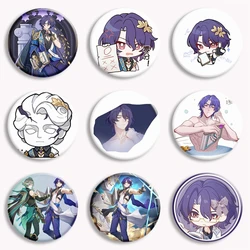 Game Honkai Star Rail Dr. Ratio Cartoon Button Pin Badge Kawaii Anime Game Q Version Brooch Bag Accessories Decor Fans Collect