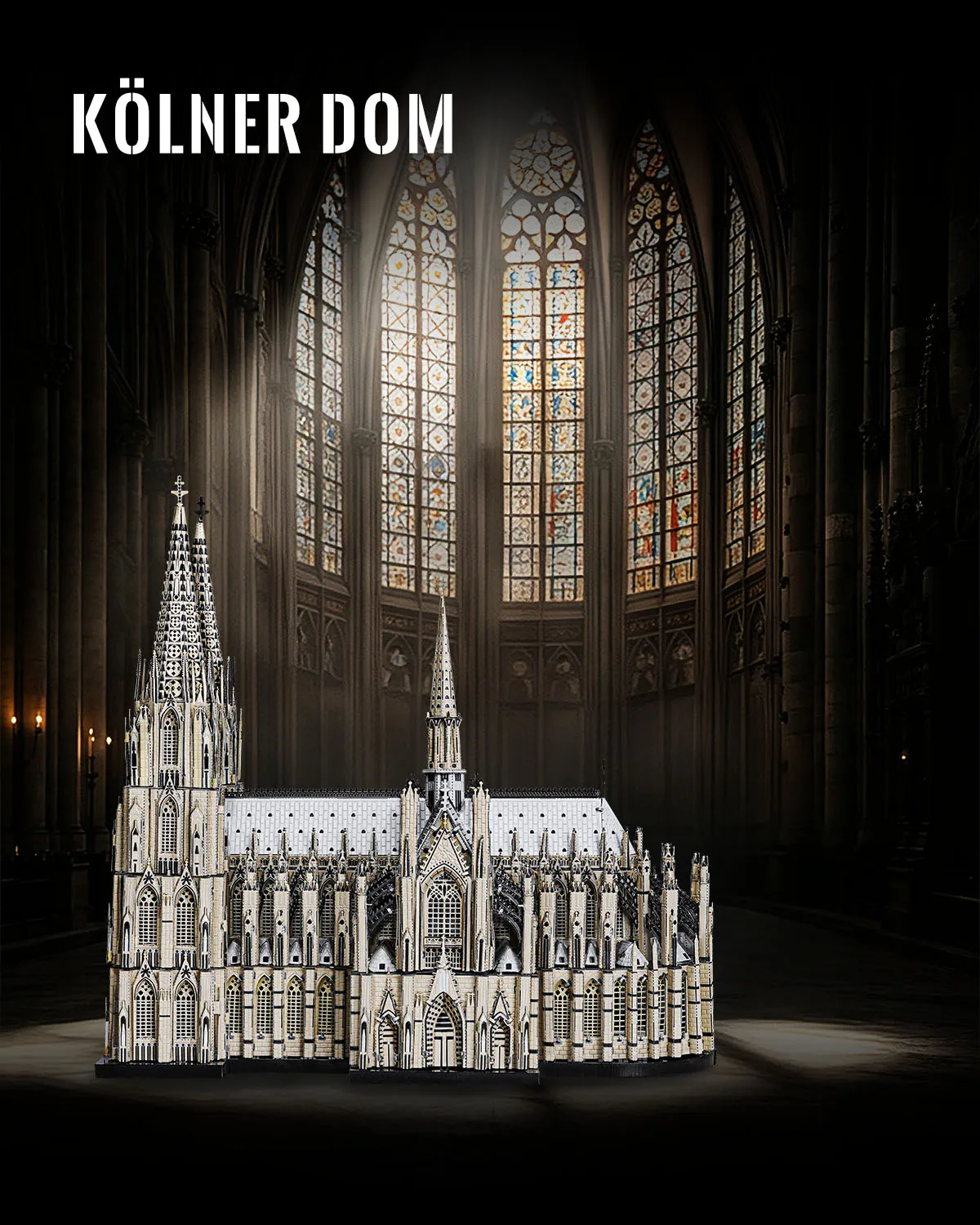 Piececool 3D Metal Model Kits Kölner Dom 3D Puzzles for Adult Building Blocks Jigsaw DIY Craft for Home Decor Best Gifts