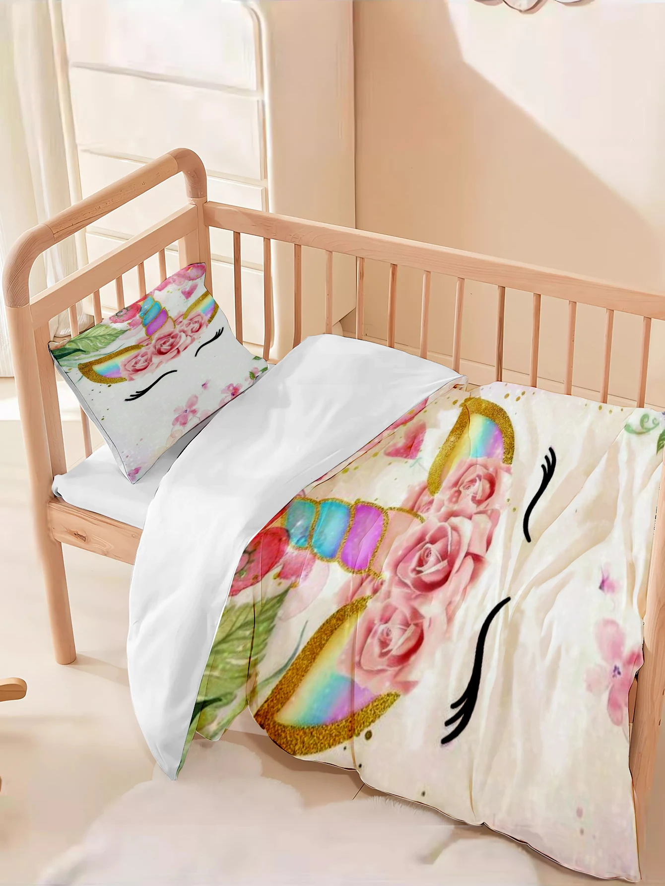 

unicorn Baby/child（No filling material）Duvet Cover Set Bedding Comforter Sets 3D Children'S Bedding Set 2-Piece