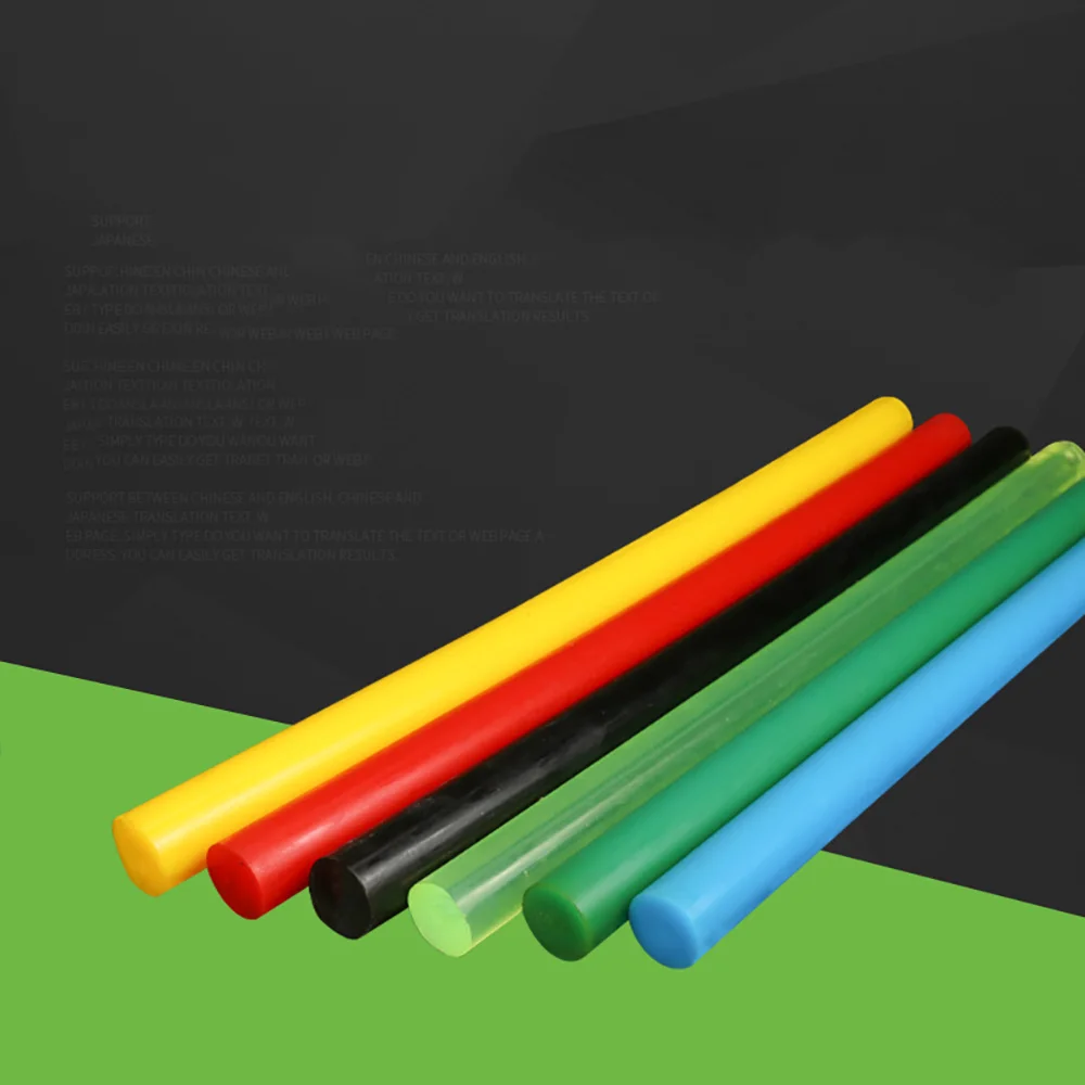 Multiple Colors Solid PU Polyurethane Rod Dia 20/25/30/35-55mm Long 500mm Beef Tendon Plate Elastic Stretch Sticks Plastic Rod
