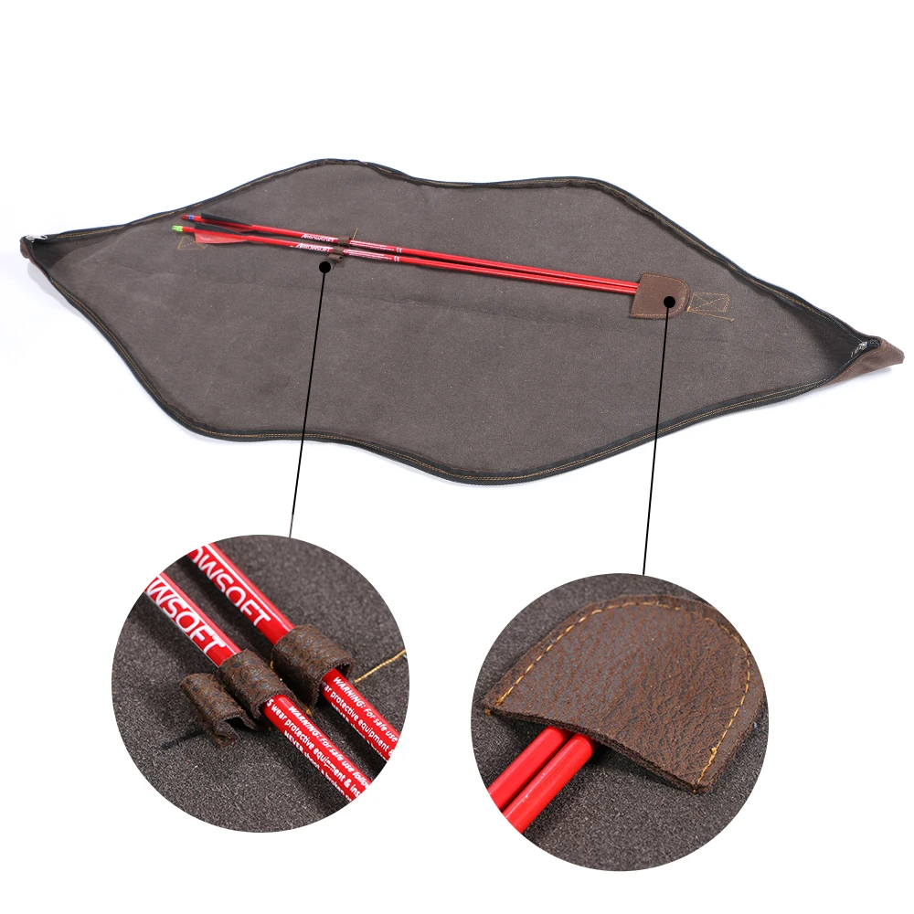 Toparchery Bow and Arrow Quiver Leather Material for Longbow  Recurve Bow Outdoor Archery Sports Accessories