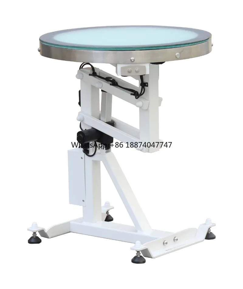 

Hand control and LED Tabletop Aeolus Pet/Dog Flat Packing Electrical Grooming Table with Round Tabletop