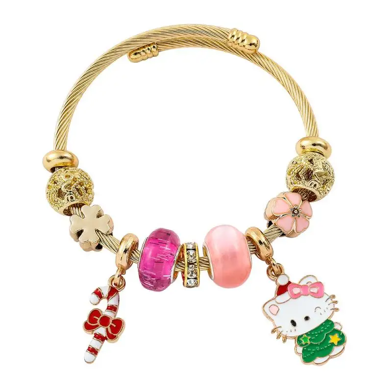 Pulsera Y2K de Hello Kittys, pulsera desmontable de Anime Sanrios para chica, accesorio de joyería para mujer, accesorios de Cosplay para estudiantes, regalo de Festival