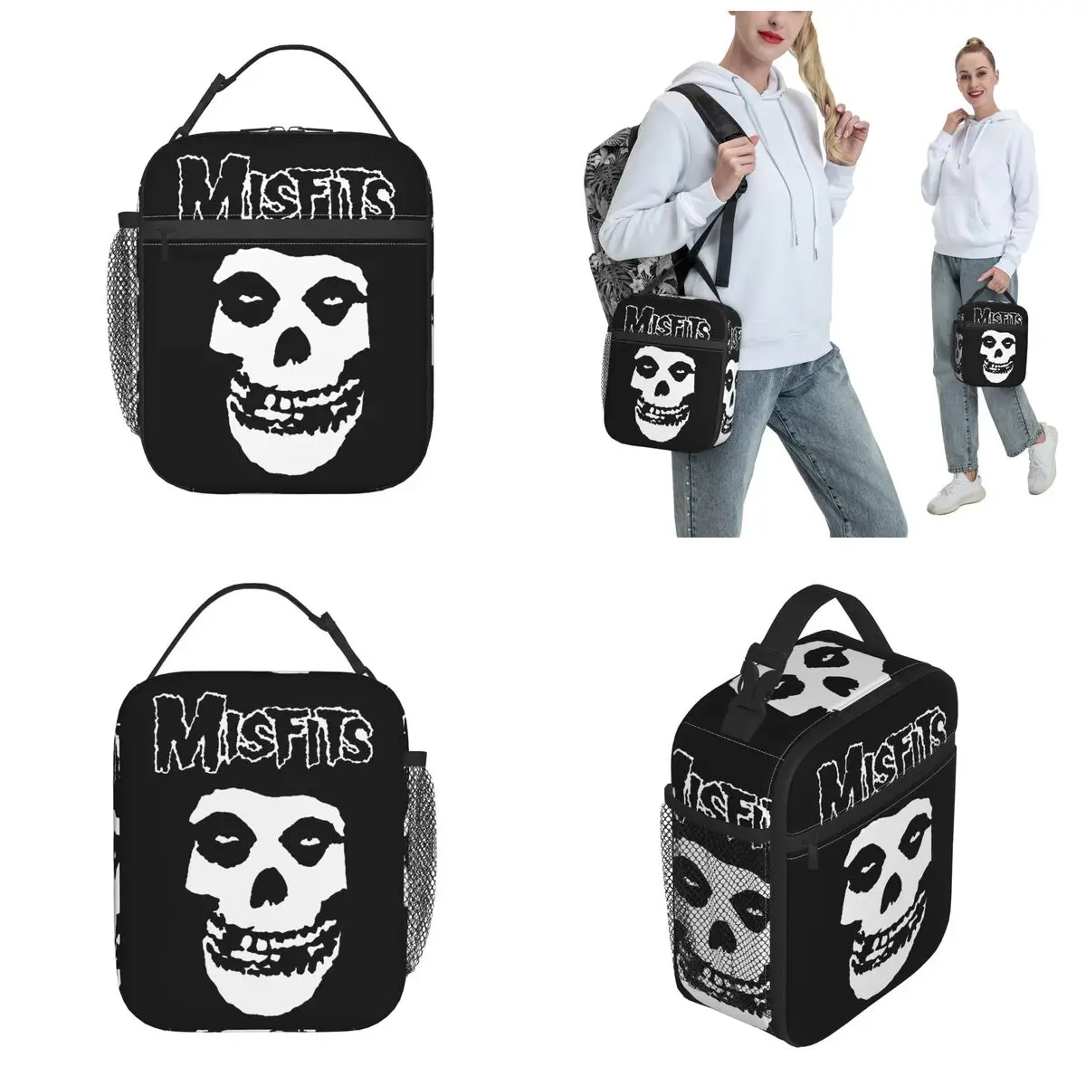 Misfits Insulated Lunch Bag Thermal Meal Container High Capacity Tote Lunch Box for Men Women School Outdoor