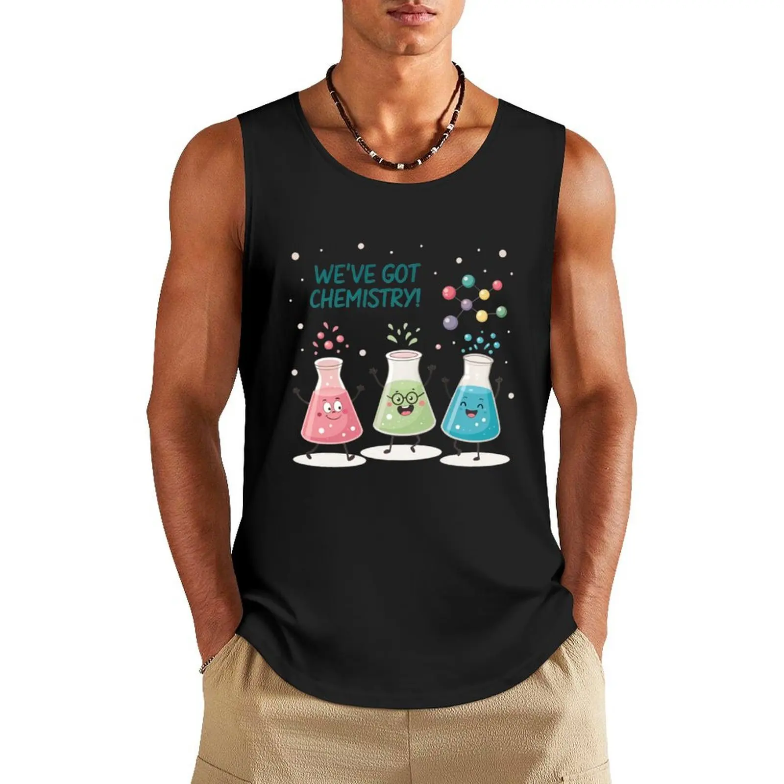 

Science Beaker Buddies Tank Top sleeveless t shirt gym gym t-shirts Sleeveless top