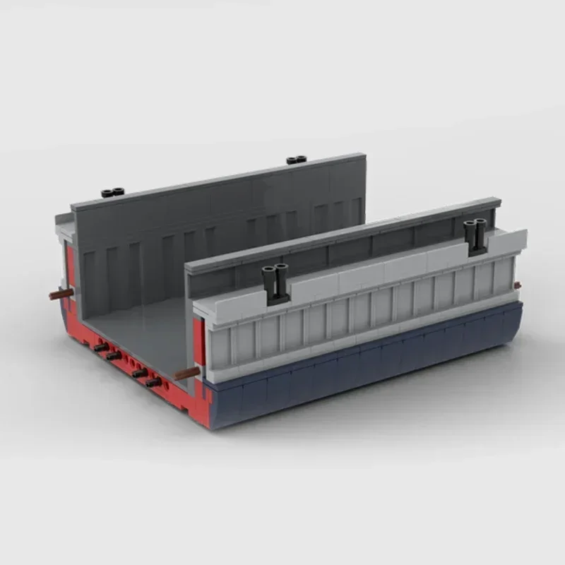 Militair model Moc Bouwstenen Militair Droog Bulk Barge Boot Technologie Modulaire blokken Geschenken Bouw Speelgoed DIY-montage