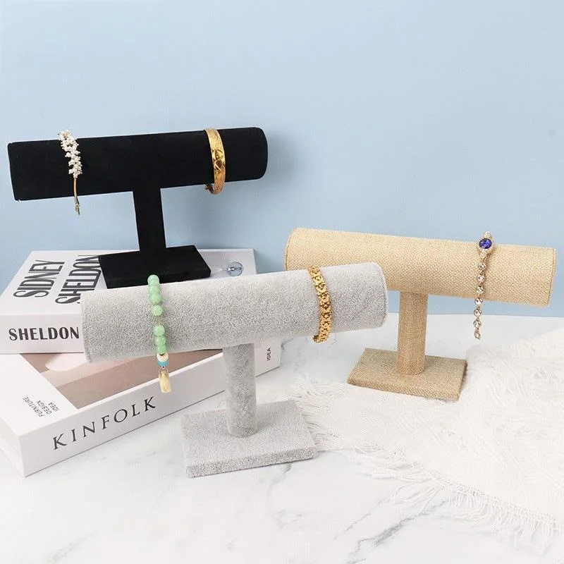 

1p2026Jewelry Chain Hairband Watch Necklace Bracelet Display Stand Rack Holder T-bar Bracelet Display Stand Holder Watch Display