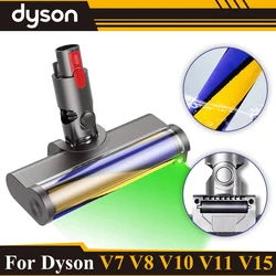 Dyson V7 V8 V10 V11 V15 elektrikli süpürge zemin memesi fırça kafası ile LED, aydınlatır gizli toz ve sert zeminler için iyi