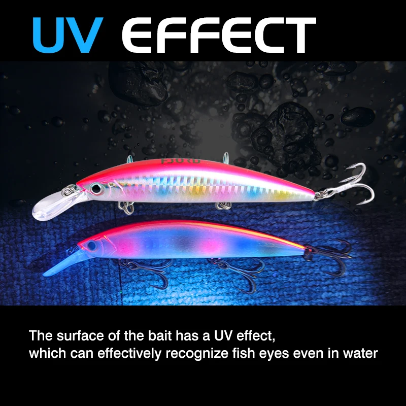 FJORD 110mm 37g Heavy Sinking Minnow Long Casting UV effect Laser Hard Artificial Bait Professional Seawater Fishing Lure