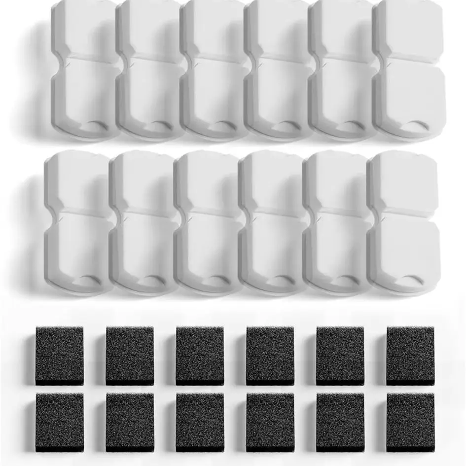 Filtros de substituição + esponjas para bebedouro de água para gatos, 6 peças/12 peças, filtros de reposição para dispensador de água para cães, suprimentos para animais de estimação