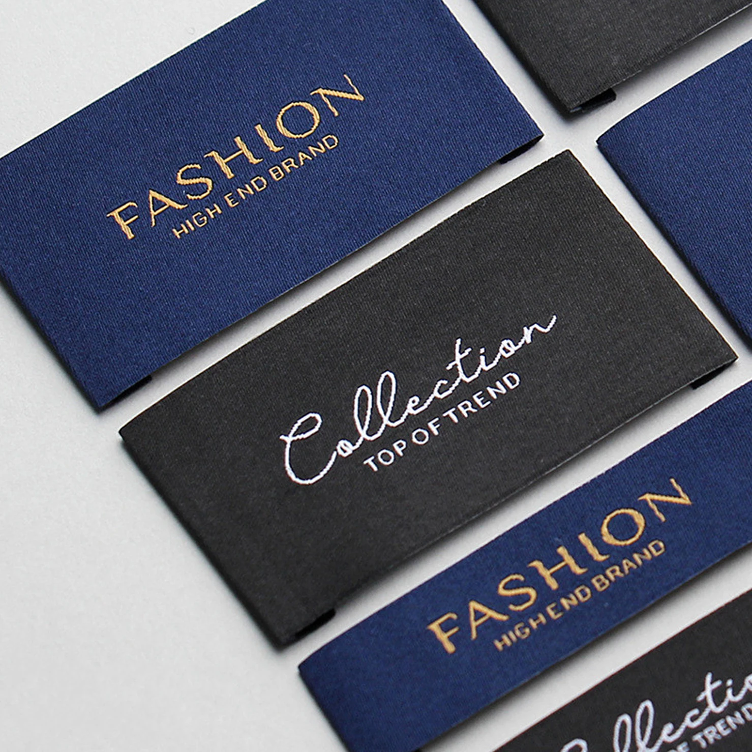 Custom Woven Labels High Density Clothing Tags Wash Care Label Free Logo Design for Garment