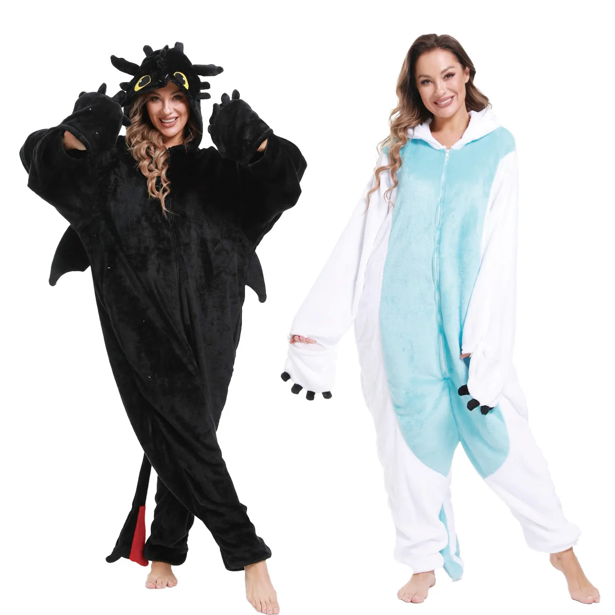 Kigurumi Onesie Cartoon Pyjama Voor Volwassen Vrouwen Mannen Dieren Pyjama Hoe Je Je Tandeloze Pyjama Dragon Cosplay Kostuum Te Trainen