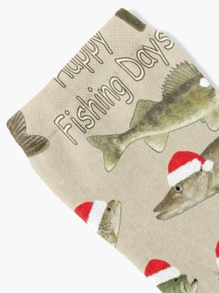 Weihnachtsdesign, Fischergeschenke, Angeln, Tierwelt, Fisch Socken Herren Neujahr Weihnachtsstrumpf Luxus Damensocken Herren