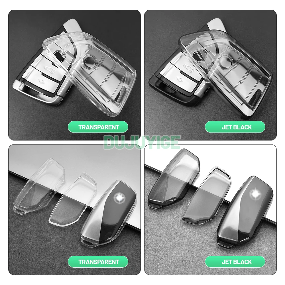 Clear TPU Car Key Case For BMW X6 G06 2019-2026 Key Fob Cover Protector Shell Auto Accessories 2020 2021 2022 2023 2024 2025