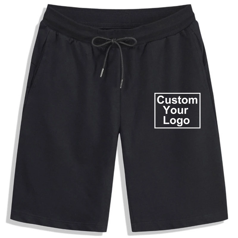 Customized logo Mens Sports Pocket Solid Drawstring Board  Beach Short Pants Shorts Summer Thin Trousers Pocket Loose Sweatpants