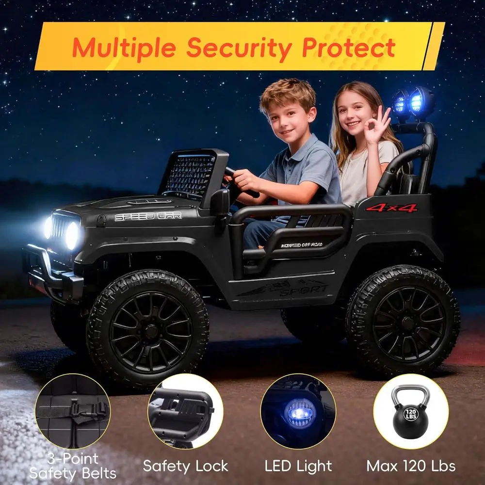รถยนต์ไฟฟ้าสำหรับเด็ก 24V, รถของเล่นสำหรับเด็ก, ของเล่นขี่ได้, รถยนต์เด็กปรับความเร็วได้ 3 ระดับ, บลูทูธ, รีโมทคอนโทรลสำหรับผู้ปกครอง, สปริง