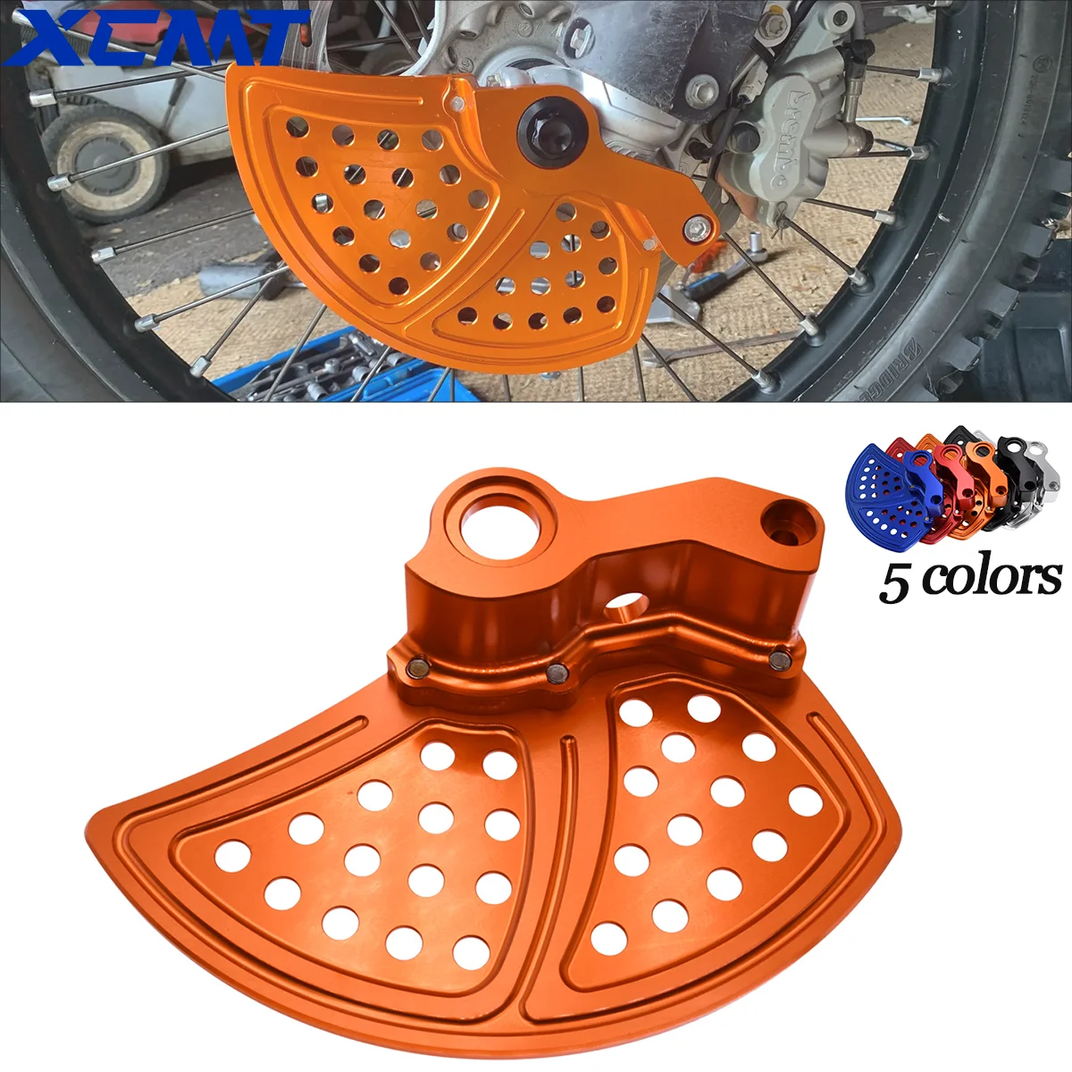 Motocross CNC Front Brake Disc Guard Protector For KTM 125 250 300 350 450 500 530 EXC SXF Husqvarna FE TC TE TX FC FX 2014-2021