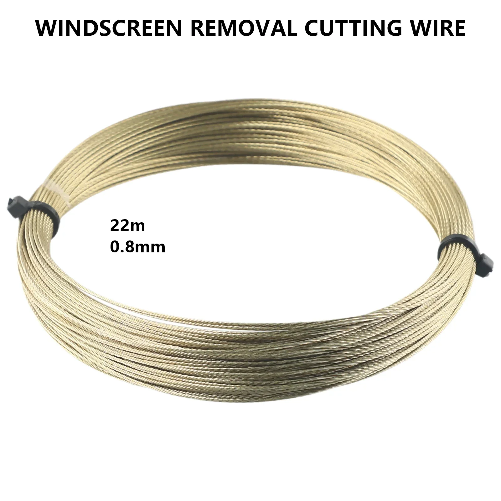 0.8mm 5M 20M 22M Car Windshield Window Removal Wire Rope Auto Windscreen Glass Cutting Cut Out Braided Removal Wire Gold Roll