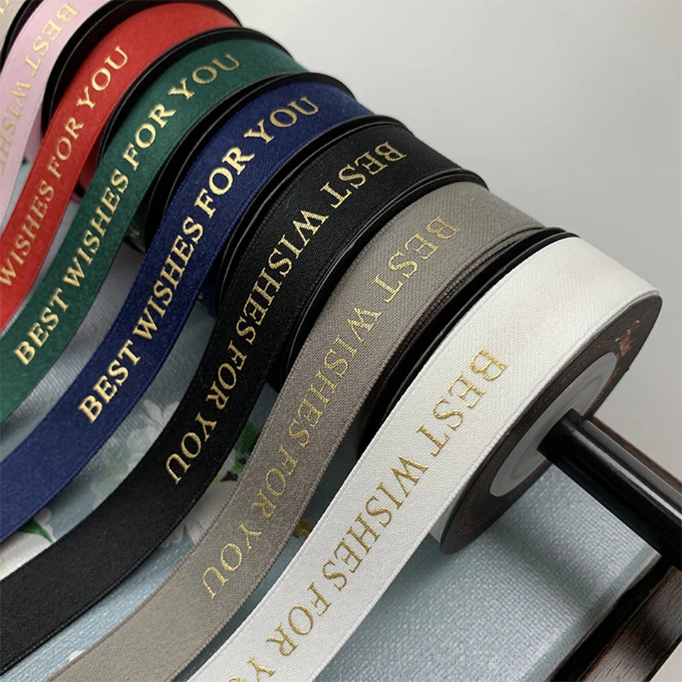 Luxury decoration custom color cotton twill satin ribbon, used for wedding decoration, can be used for gift packaging