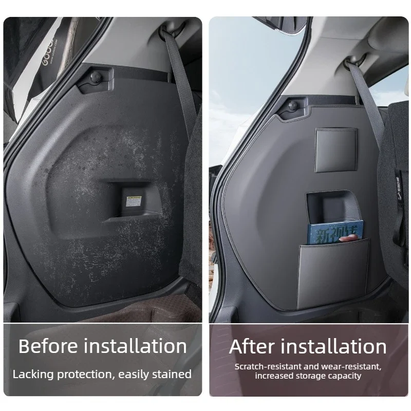 Leather Trunk Side Panel Guard - 3M Adhesive Anti-Scratch & No Tools Interior Trim Components For Toyota Sienna/Granvia