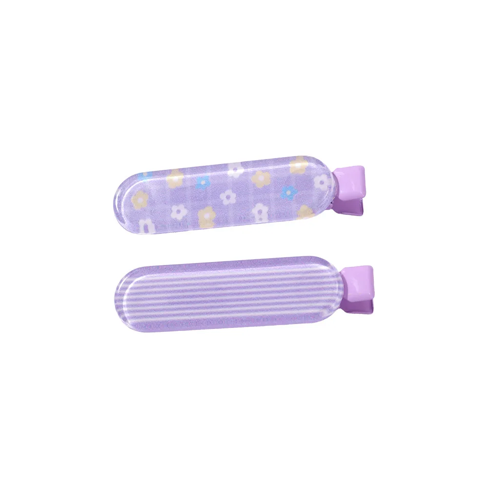 

2 шт., заколки для волос ярких цветов для челки, сильная фиксация, детские аксессуары для волос в клетку для девочек и женщин