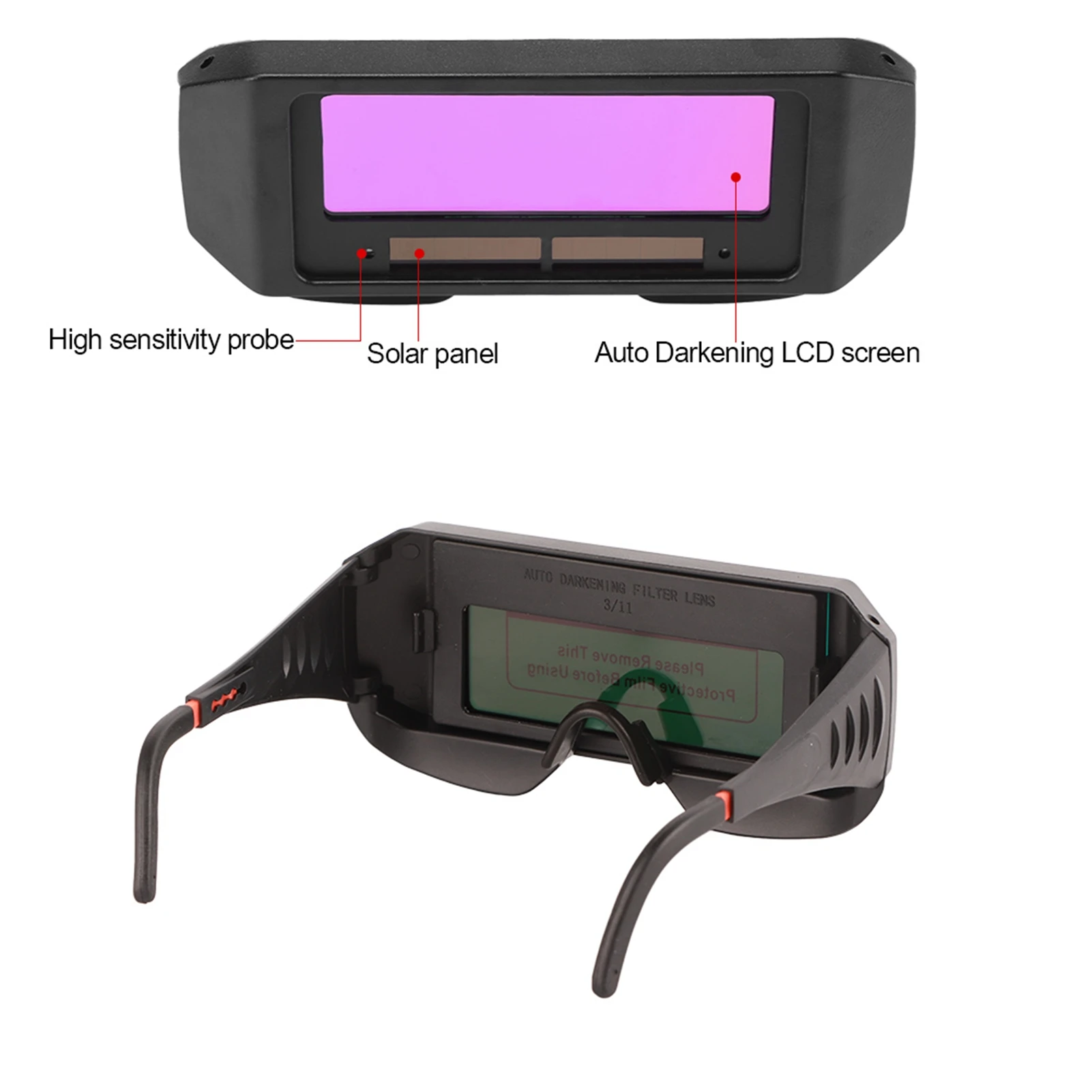 Solar Auto Darkening Welding TIG MIG Goggles Welder Eyes Glasses