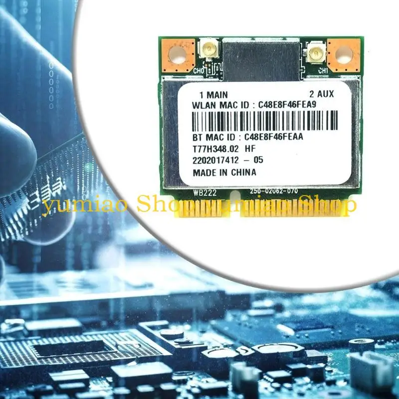 587B AR5B22 Thẻ mạng không dây nhanh, 300Mbps BT4.0 cho máy tính xách tay PCIe nhỏ