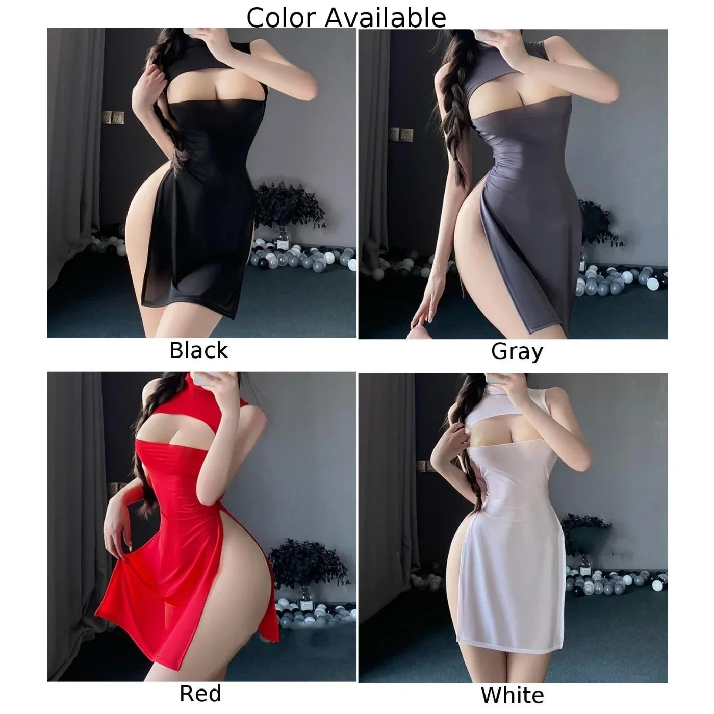 Casa hotel oco vestido pijamas exposto camisola casa wear hotel wear médio estiramento sem mangas design cor sólida