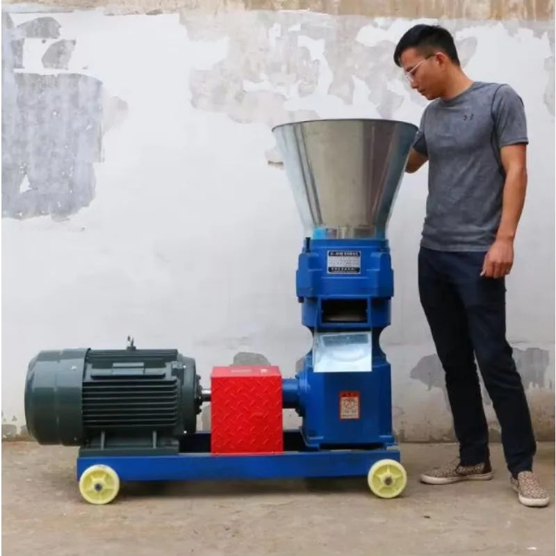 Small-scale home feed pellet mill for chickens, ducks, geese, and straw (dry & wet) - fully automatic pellet machine