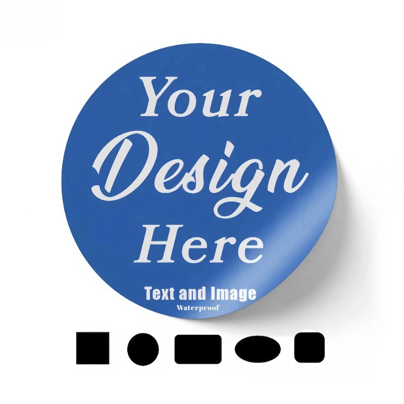 

500pcs Logo Stickers Custom Personalized Wedding Labels Sealing Label Thank You Stickers Waterproof Transparent PVC Cups Sticker