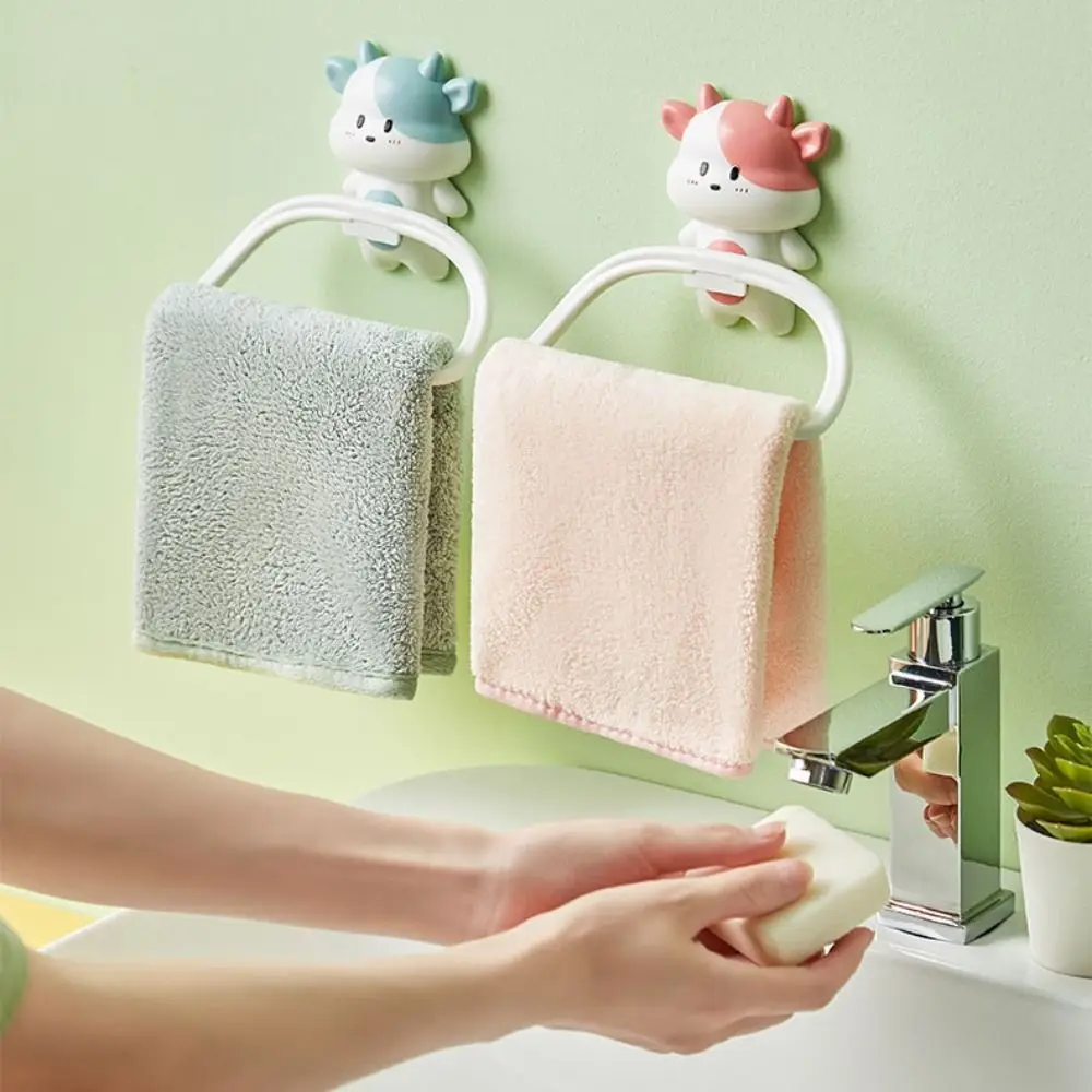 Practical Cartoon Children's Towel Rack No Punching Moisture-proof Bathroom Towel Rail Waterproof PP Towel Pole Shower Room