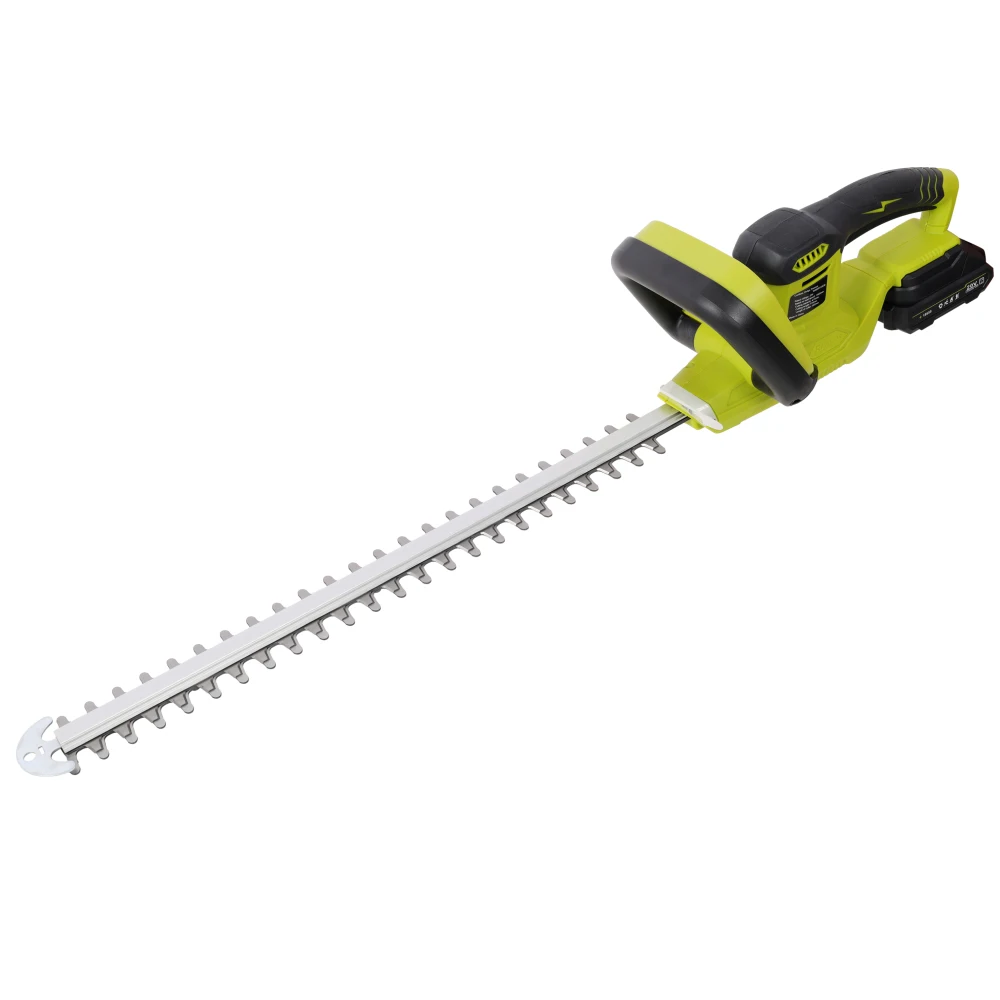 21V DC ヘッジトリマー、ブラシモーター、シート充電器付き、21インチスチールブレード、芝生、茂み、庭の造園用