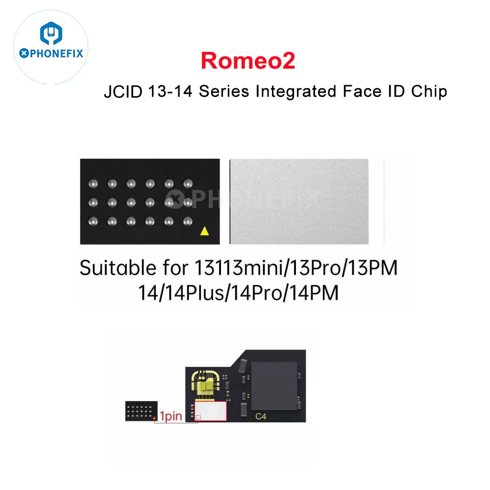 JCID Romeo-2 Face ID Chip IC Replacement Dot Matrix Repair Chip for iPhone X 11 12 13 14 15Pro Max iPad pro 3/4/5 Face ID Repair