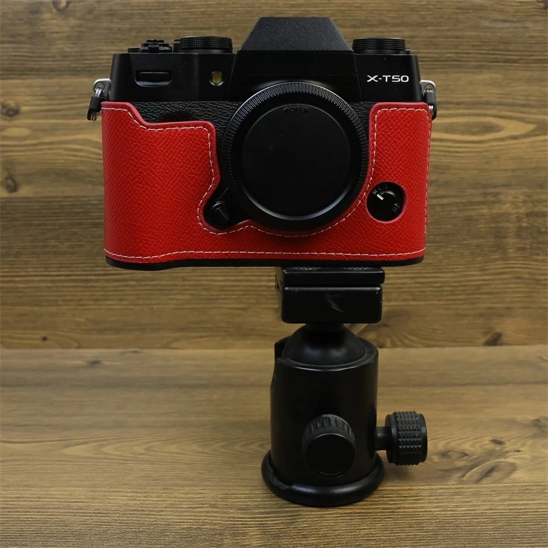 

For FUJIFILM X-T50 camera bag leather case xt50 camera case, PU leather Half Case protective case