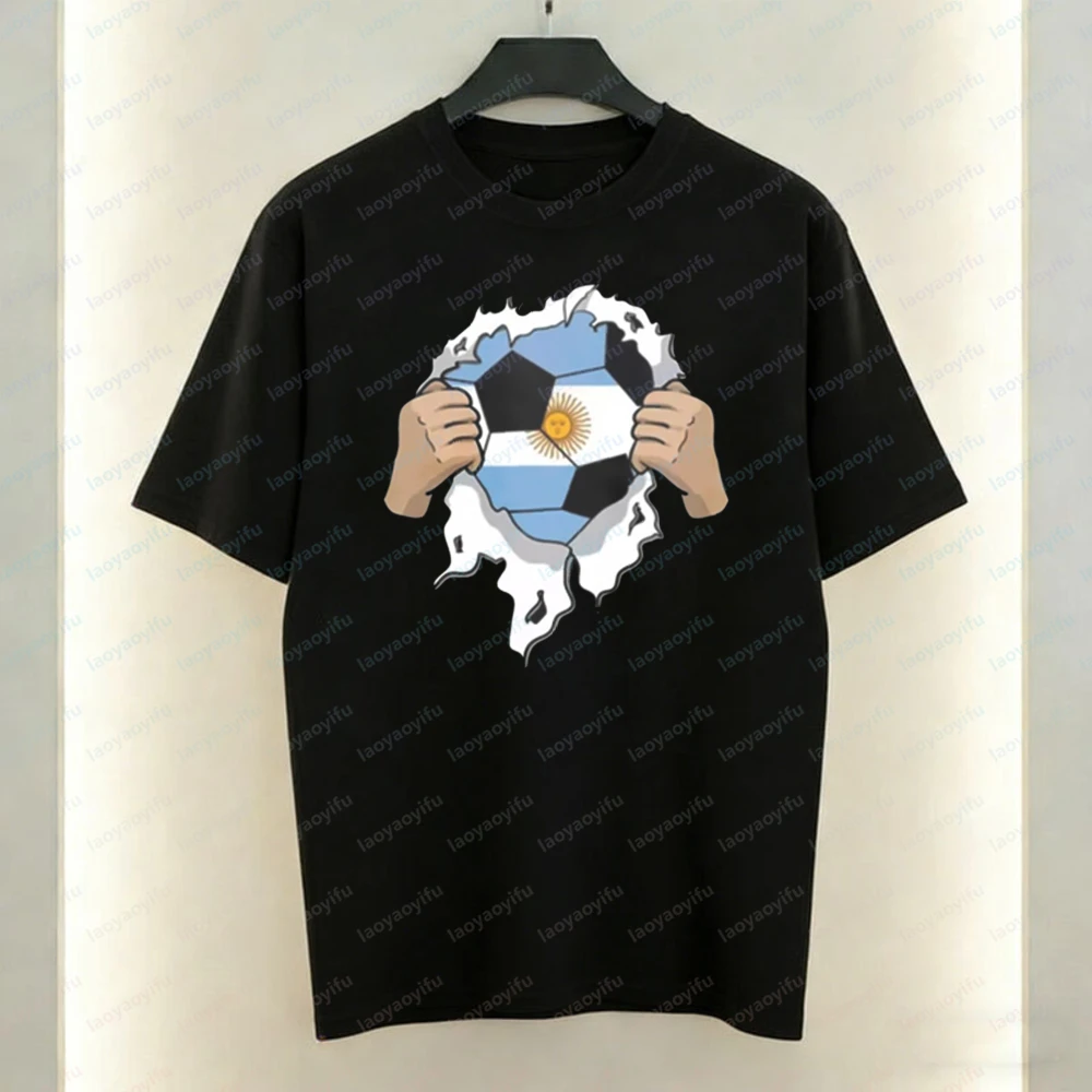 Camiseta para Fanáticos del Fútbol Argentino, Ropa Patriótica para Fanáticos de Argentina para Partidos, Camisetas para Amantes del Fútbol, Ropa Clásica Vintage para Hombre, Ropa Hombre