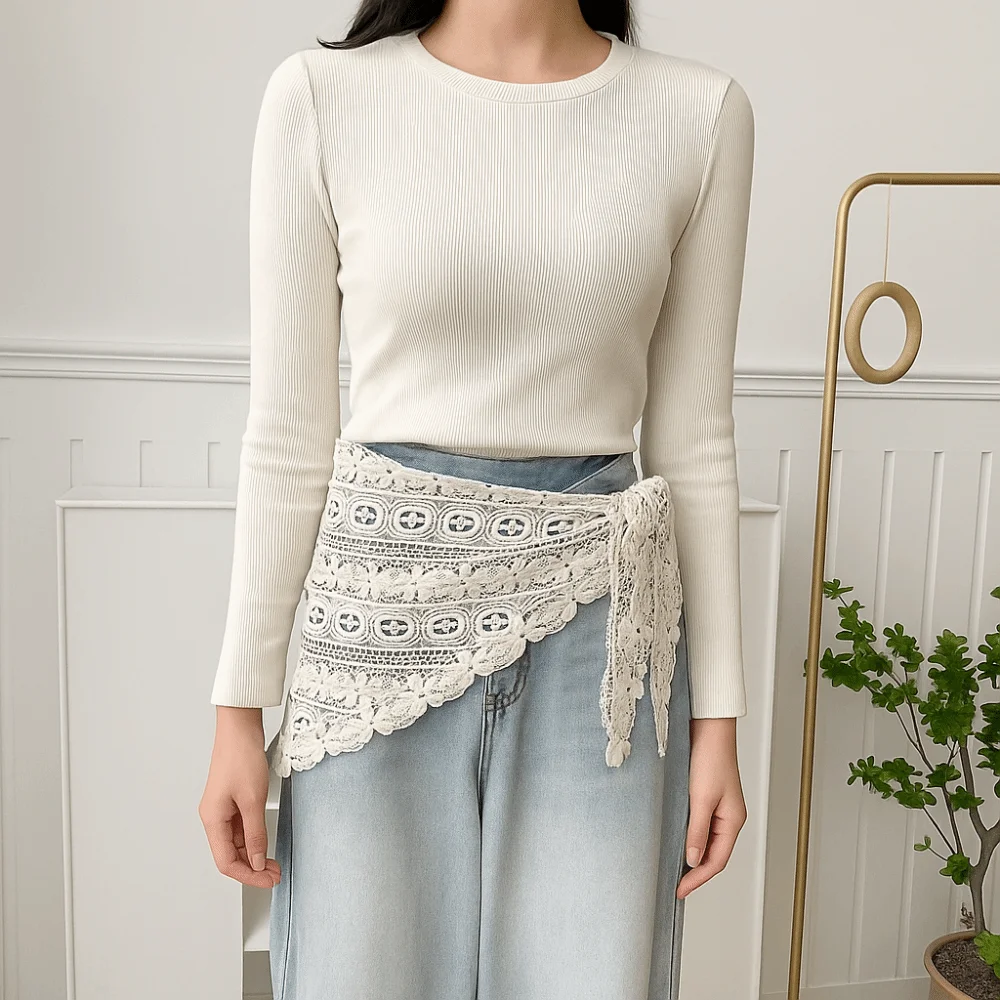 간단한 가짜 칼라 레이스 목도리 케이프 망토 꽃 스카프 한국 스타일 의류 장식 엉덩이 스카프 여성