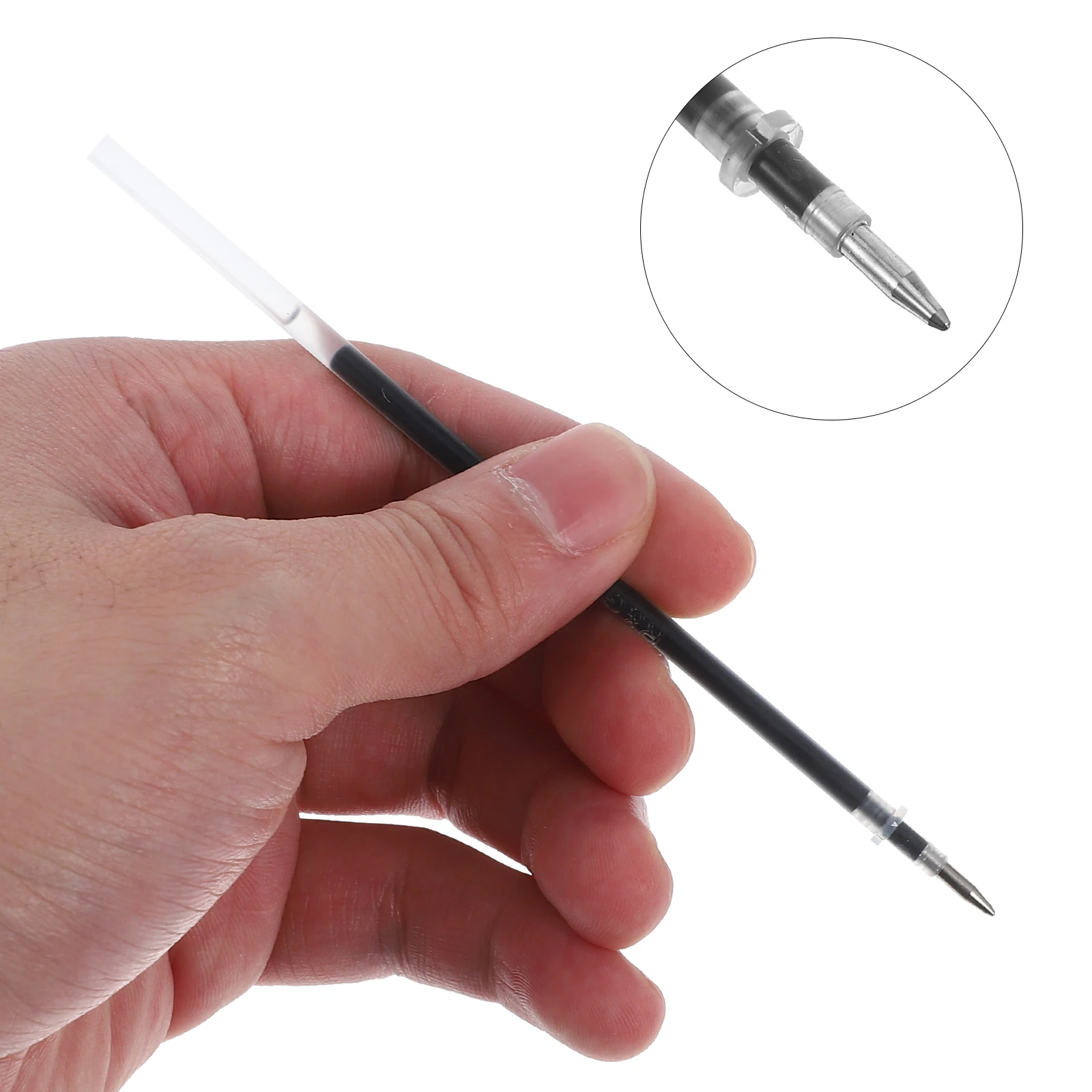 

24pcs Gel Quick Drying Lasting Black Replacement for Office Home School Supplies Student Ink Ballpoint Parts