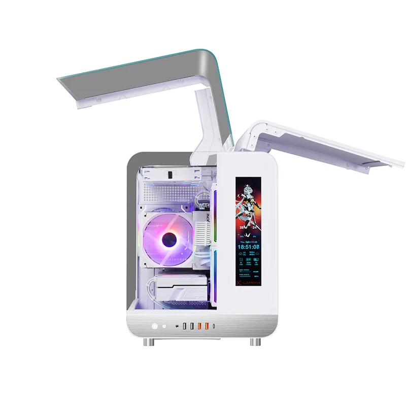 

ZeroMaster MicroATX Desktop 360 Water Cooling Gaming Computer Case With New LCD Screen And Tempered Glass Host Case