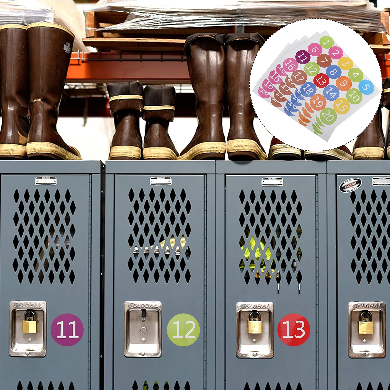 

5 Sheets Colorful Pvc Number Stickers Round Home Flowerpot Envelope Gift Wrapping Kids Party Diy Crafts Folder Label File Bag