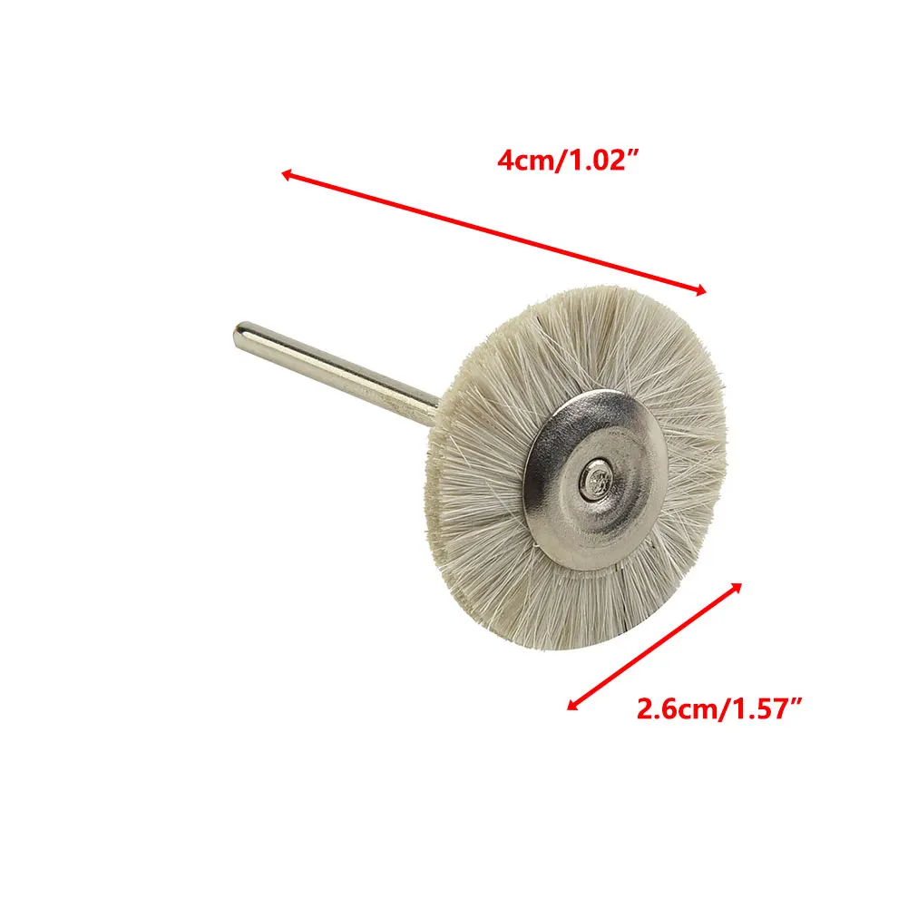 Brush Polishing Brushes For Wood Miniature Wheel 2.35mm 2.5*4 Cm Creamy White Replacement Smooth Soft Tool Tools