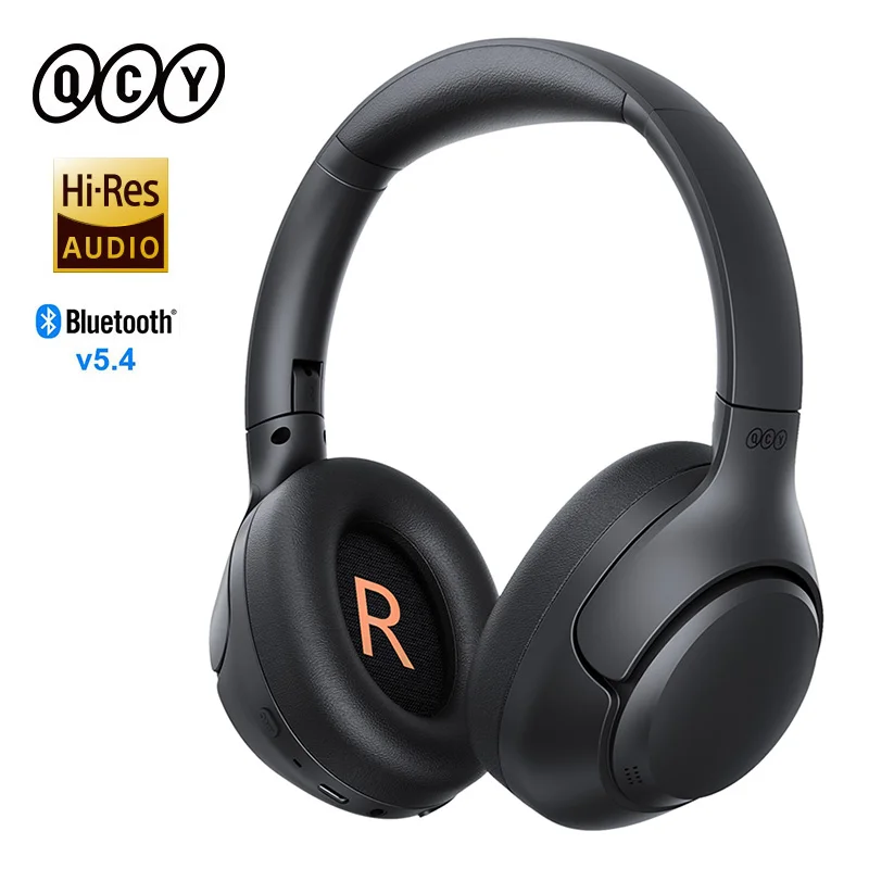 QCY H3 ANC słuchawki bezprzewodowe Bluetooth 5.4 Hi-Res Audio zestaw słuchawkowy nauszny 43dB hybrydowe aktywne słuchawki z redukcją szumów 60H