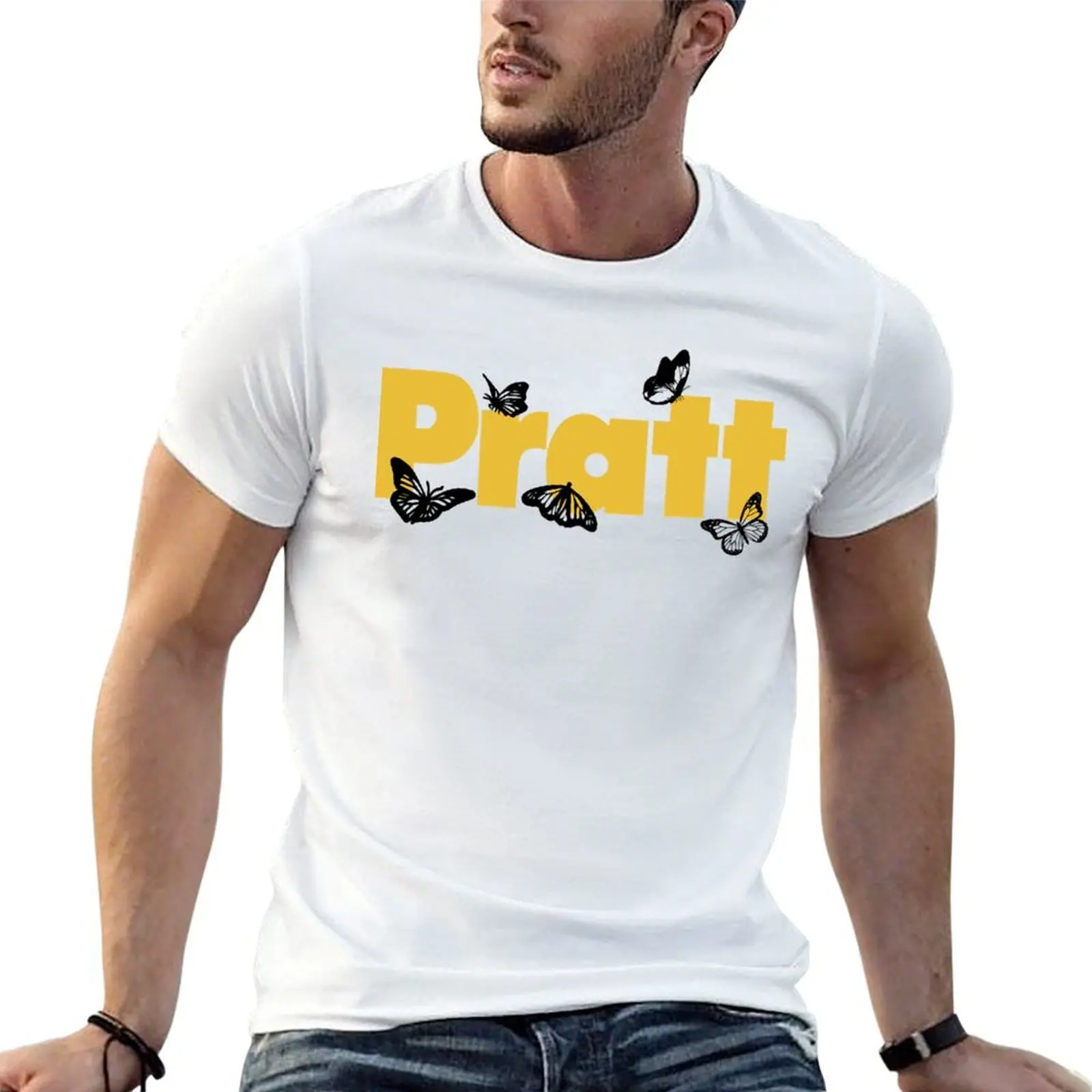 Pratt Institute Butterfly T-Shirt g man t shirts for men t shirts for man graphic funny t shirt man plain T-shirt