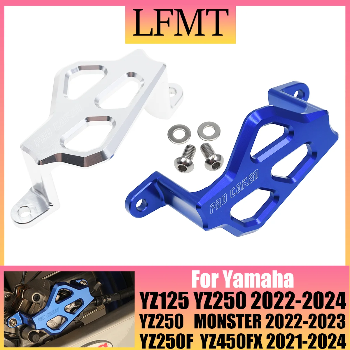 

2024 NEW Aluminum Rear Brake Caliper Guard Protector Cover For Yamaha WR450F YZ125 YZ250 YZ250F YZ450F YZ250FX YZ450FX WR250F