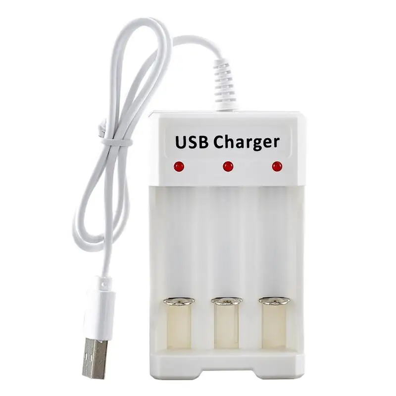 Universal USB Charger Output 3 Slot Battery Charger Adapter For AA / AAA Battery Rechargeable Charge Battery Charging Tools