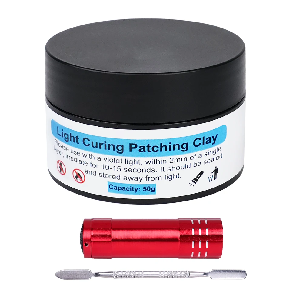 3D Printing Model Modification CurePutty For Bambu Lab Light Curing Patching Clay For Creality Filling Repair the Failed Models