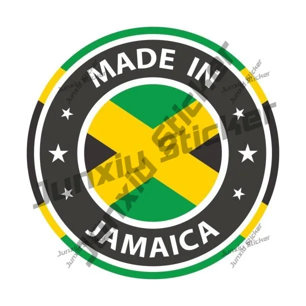 

Made In Jamaica Occlusion Scratch Exterior Decor Graphic Beauty Pickup Camper Bumper Truck Car Body Reflective Sunscreen Car Suv