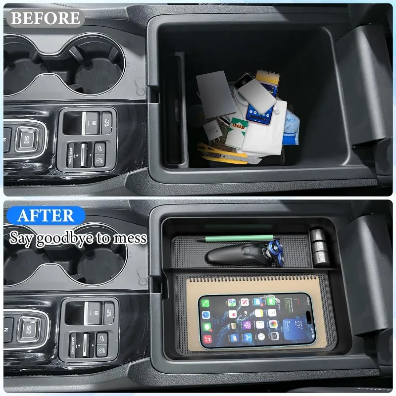 Center Console Organizer for 2023 2024 2025 Honda Pilot & 2024 Honda Ridgeline/Passport Interior Accessories Armrest Storage Box